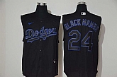 Dodgers 24 Black Mamba Black Nike Cool Base Sleeveless Jersey,baseball caps,new era cap wholesale,wholesale hats